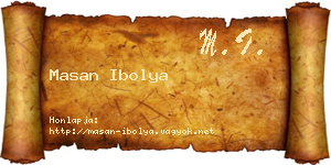 Masan Ibolya névjegykártya